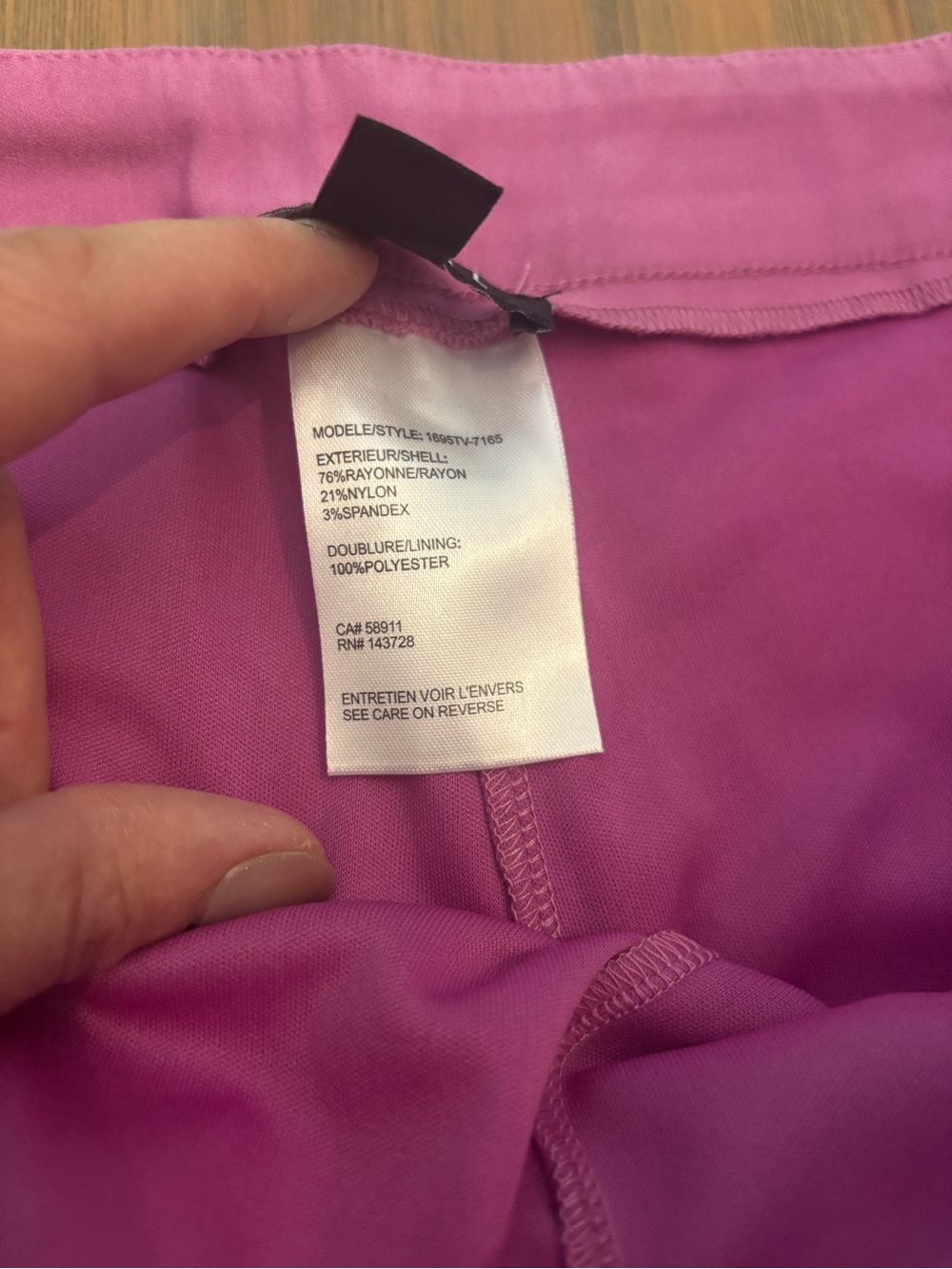 NWOT TRIBAL Pink Front-Wrap Golf Skort Size 14W Curved Hem Active Shorts - Picture 6 of 8